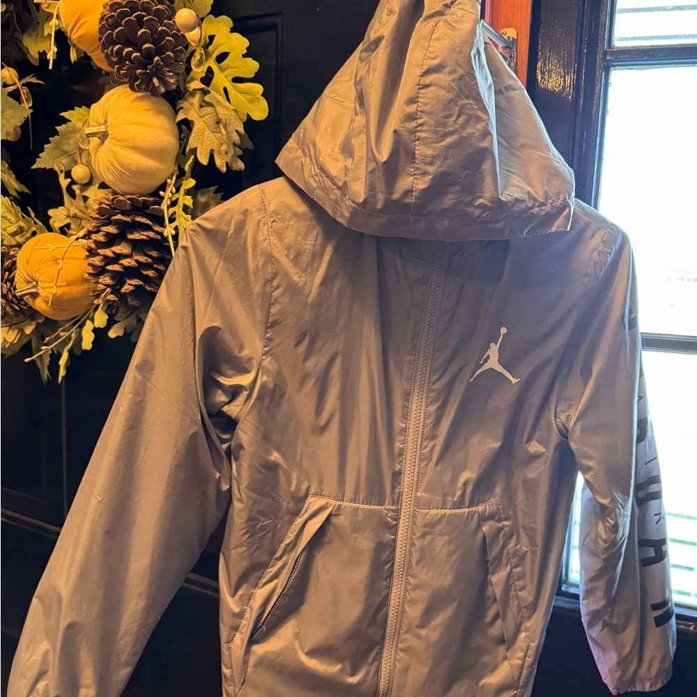 Nike Jordan Grey  Fleece Jacket Hoodie Boys 8
